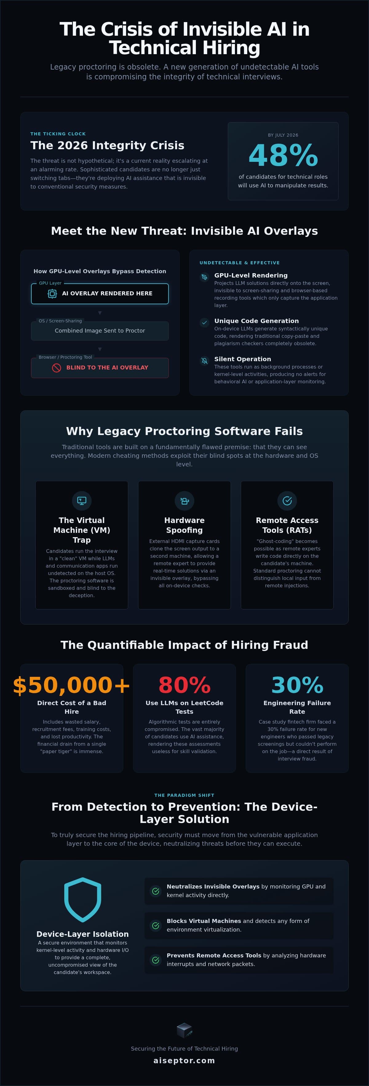 Preventing Technical Interview Cheating: A 2026 Security-First Case Study infographic