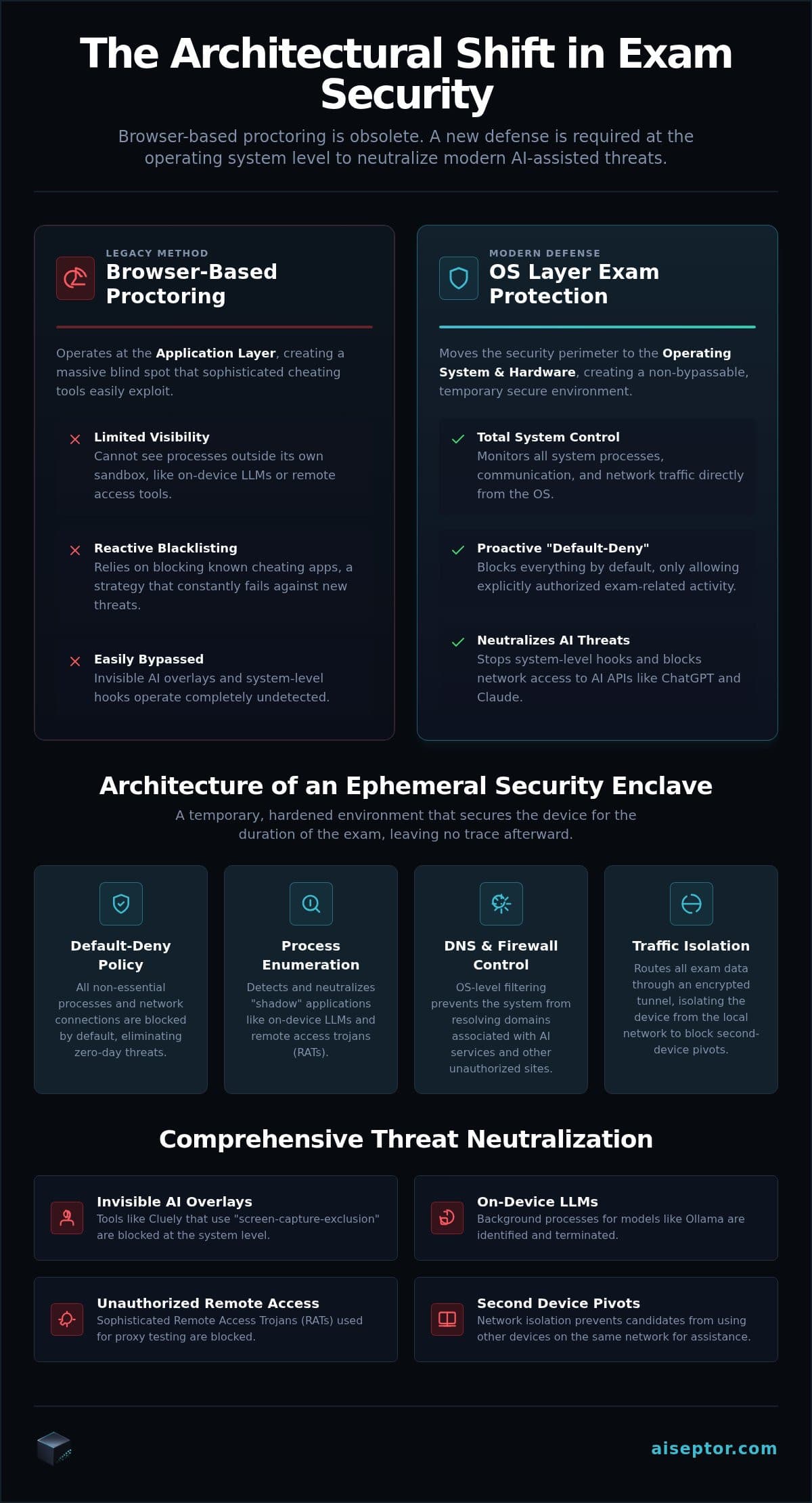 OS-Layer Exam Protection: The Signal a Lockdown Browser Cannot See infographic